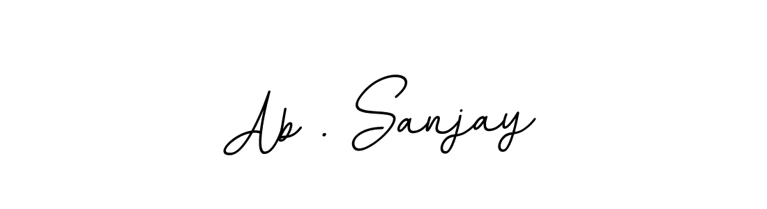 The best way (BallpointsItalic-DORy9) to make a short signature is to pick only two or three words in your name. The name Ab . Sanjay include a total of six letters. For converting this name. Ab . Sanjay signature style 11 images and pictures png