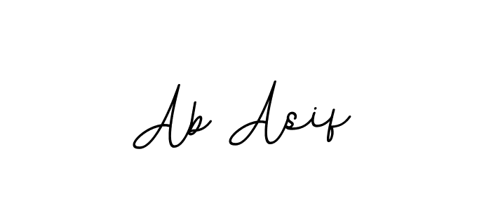 Use a signature maker to create a handwritten signature online. With this signature software, you can design (BallpointsItalic-DORy9) your own signature for name Ab Asif. Ab Asif signature style 11 images and pictures png