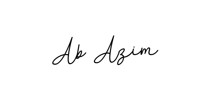 Use a signature maker to create a handwritten signature online. With this signature software, you can design (BallpointsItalic-DORy9) your own signature for name Ab Azim. Ab Azim signature style 11 images and pictures png