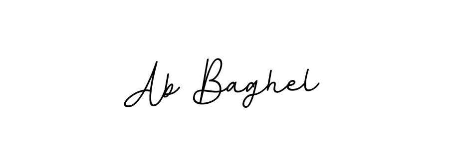 How to make Ab Baghel name signature. Use BallpointsItalic-DORy9 style for creating short signs online. This is the latest handwritten sign. Ab Baghel signature style 11 images and pictures png