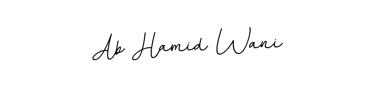 It looks lik you need a new signature style for name Ab Hamid Wani. Design unique handwritten (BallpointsItalic-DORy9) signature with our free signature maker in just a few clicks. Ab Hamid Wani signature style 11 images and pictures png