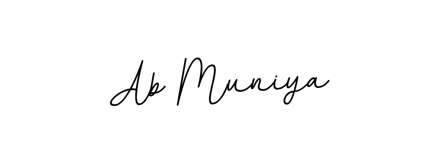 Use a signature maker to create a handwritten signature online. With this signature software, you can design (BallpointsItalic-DORy9) your own signature for name Ab Muniya. Ab Muniya signature style 11 images and pictures png