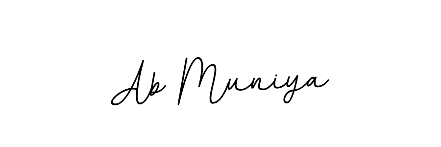 Use a signature maker to create a handwritten signature online. With this signature software, you can design (BallpointsItalic-DORy9) your own signature for name Ab Muniya. Ab Muniya signature style 11 images and pictures png