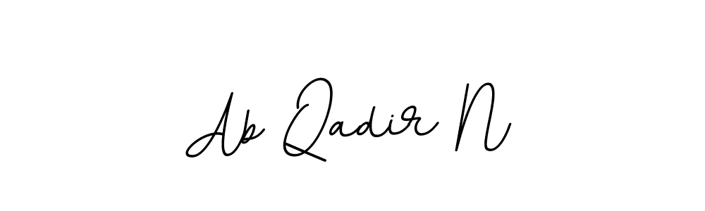 How to make Ab Qadir N name signature. Use BallpointsItalic-DORy9 style for creating short signs online. This is the latest handwritten sign. Ab Qadir N signature style 11 images and pictures png