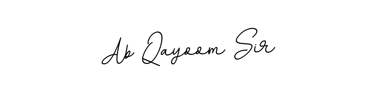 Also we have Ab Qayoom Sir name is the best signature style. Create professional handwritten signature collection using BallpointsItalic-DORy9 autograph style. Ab Qayoom Sir signature style 11 images and pictures png