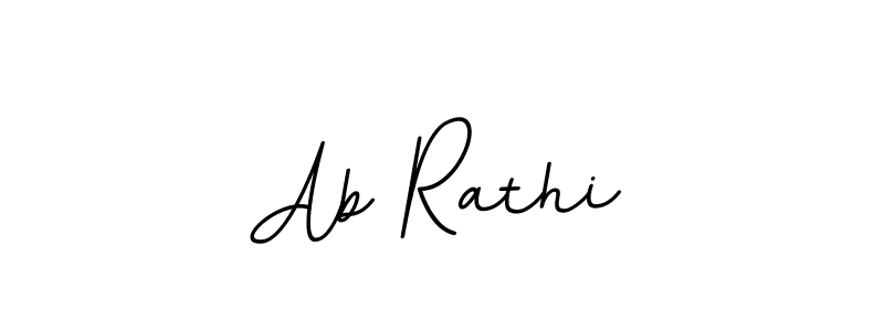 How to make Ab Rathi name signature. Use BallpointsItalic-DORy9 style for creating short signs online. This is the latest handwritten sign. Ab Rathi signature style 11 images and pictures png