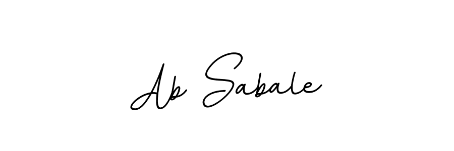 Use a signature maker to create a handwritten signature online. With this signature software, you can design (BallpointsItalic-DORy9) your own signature for name Ab Sabale. Ab Sabale signature style 11 images and pictures png