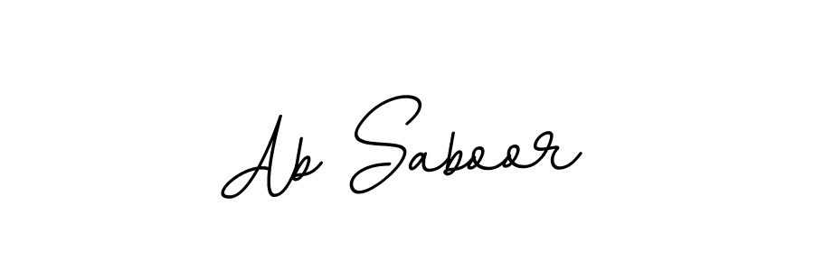 This is the best signature style for the Ab Saboor name. Also you like these signature font (BallpointsItalic-DORy9). Mix name signature. Ab Saboor signature style 11 images and pictures png