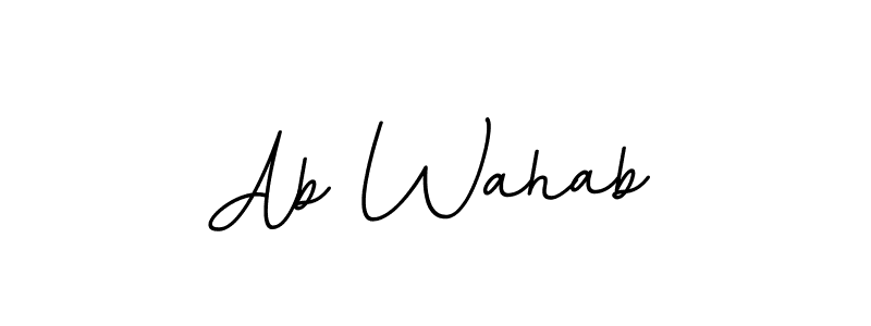This is the best signature style for the Ab Wahab name. Also you like these signature font (BallpointsItalic-DORy9). Mix name signature. Ab Wahab signature style 11 images and pictures png