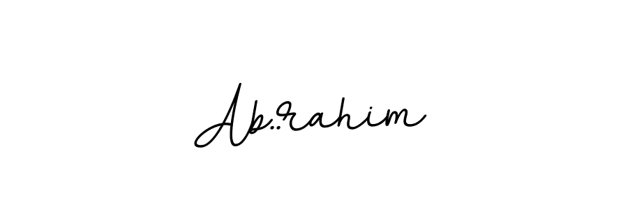 How to make Ab..rahim name signature. Use BallpointsItalic-DORy9 style for creating short signs online. This is the latest handwritten sign. Ab..rahim signature style 11 images and pictures png