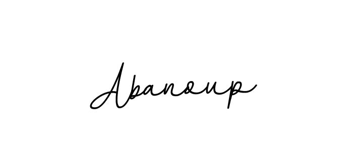 How to make Abanoup name signature. Use BallpointsItalic-DORy9 style for creating short signs online. This is the latest handwritten sign. Abanoup signature style 11 images and pictures png