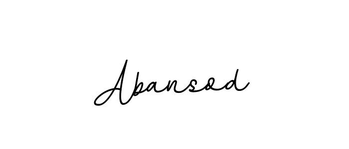 Design your own signature with our free online signature maker. With this signature software, you can create a handwritten (BallpointsItalic-DORy9) signature for name Abansod. Abansod signature style 11 images and pictures png