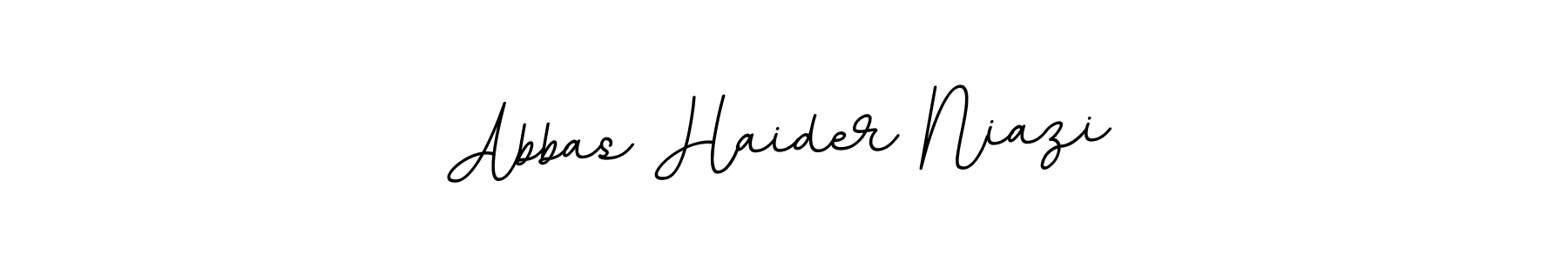 Design your own signature with our free online signature maker. With this signature software, you can create a handwritten (BallpointsItalic-DORy9) signature for name Abbas Haider Niazi. Abbas Haider Niazi signature style 11 images and pictures png