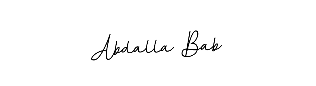 Use a signature maker to create a handwritten signature online. With this signature software, you can design (BallpointsItalic-DORy9) your own signature for name Abdalla Bab. Abdalla Bab signature style 11 images and pictures png