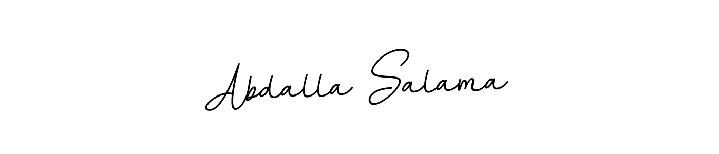 Make a beautiful signature design for name Abdalla Salama. With this signature (BallpointsItalic-DORy9) style, you can create a handwritten signature for free. Abdalla Salama signature style 11 images and pictures png