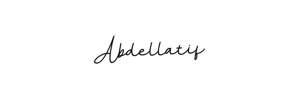 Design your own signature with our free online signature maker. With this signature software, you can create a handwritten (BallpointsItalic-DORy9) signature for name Abdellatif. Abdellatif signature style 11 images and pictures png