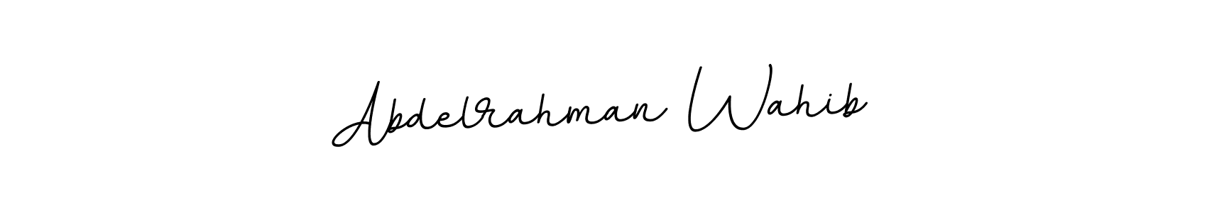 You should practise on your own different ways (BallpointsItalic-DORy9) to write your name (Abdelrahman Wahib) in signature. don't let someone else do it for you. Abdelrahman Wahib signature style 11 images and pictures png