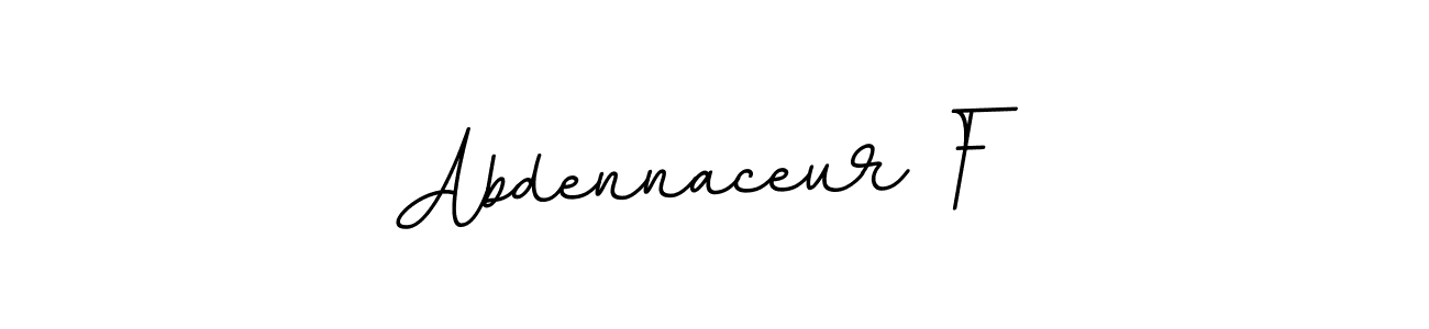 The best way (BallpointsItalic-DORy9) to make a short signature is to pick only two or three words in your name. The name Abdennaceur F include a total of six letters. For converting this name. Abdennaceur F signature style 11 images and pictures png