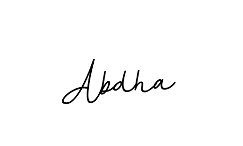 Use a signature maker to create a handwritten signature online. With this signature software, you can design (BallpointsItalic-DORy9) your own signature for name Abdha. Abdha signature style 11 images and pictures png