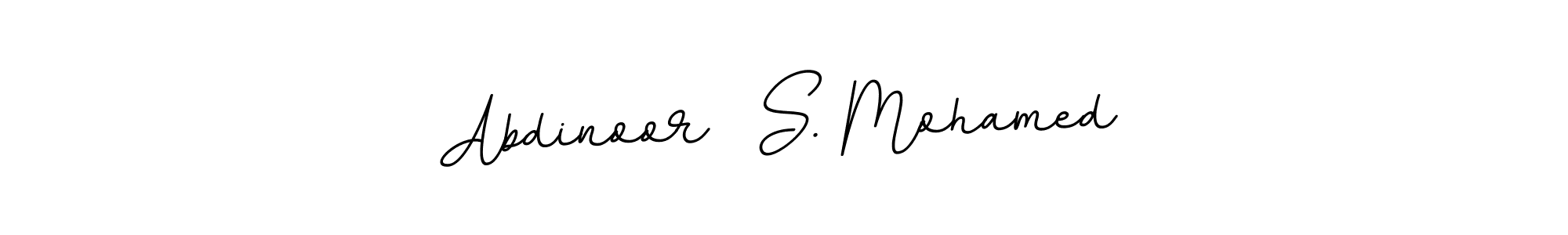 Design your own signature with our free online signature maker. With this signature software, you can create a handwritten (BallpointsItalic-DORy9) signature for name Abdinoor  S. Mohamed. Abdinoor  S. Mohamed signature style 11 images and pictures png