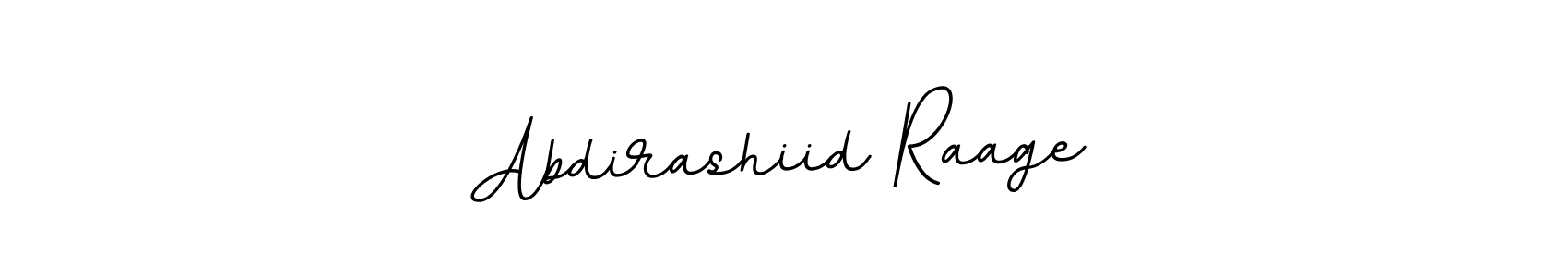 How to make Abdirashiid Raage name signature. Use BallpointsItalic-DORy9 style for creating short signs online. This is the latest handwritten sign. Abdirashiid Raage signature style 11 images and pictures png