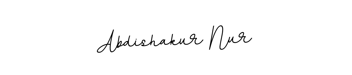 Use a signature maker to create a handwritten signature online. With this signature software, you can design (BallpointsItalic-DORy9) your own signature for name Abdishakur Nur. Abdishakur Nur signature style 11 images and pictures png