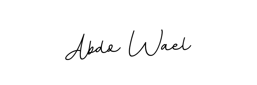 The best way (BallpointsItalic-DORy9) to make a short signature is to pick only two or three words in your name. The name Abdo Wael include a total of six letters. For converting this name. Abdo Wael signature style 11 images and pictures png