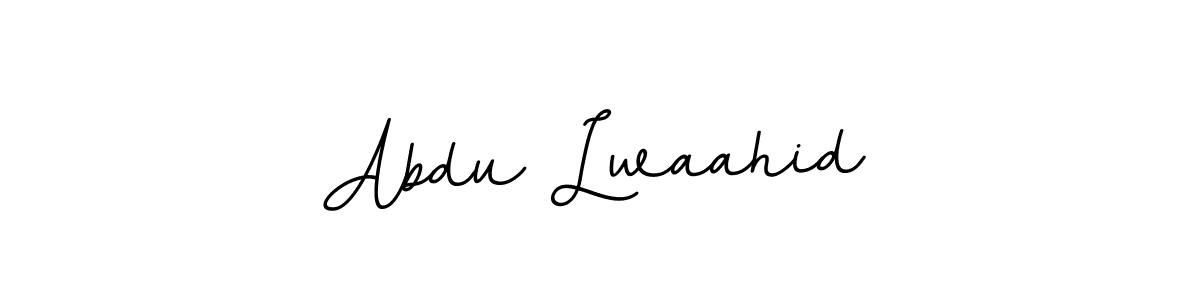 Design your own signature with our free online signature maker. With this signature software, you can create a handwritten (BallpointsItalic-DORy9) signature for name Abdu Lwaahid. Abdu Lwaahid signature style 11 images and pictures png
