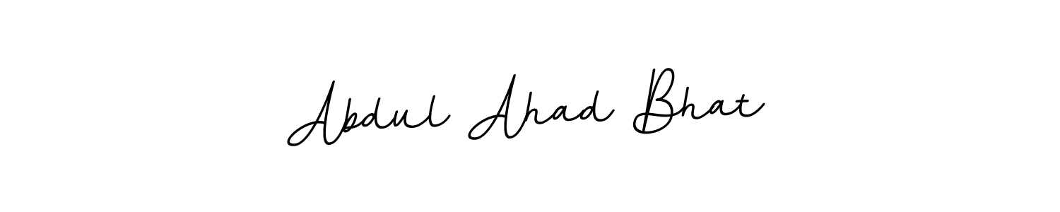 The best way (BallpointsItalic-DORy9) to make a short signature is to pick only two or three words in your name. The name Abdul Ahad Bhat include a total of six letters. For converting this name. Abdul Ahad Bhat signature style 11 images and pictures png