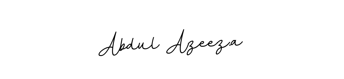 The best way (BallpointsItalic-DORy9) to make a short signature is to pick only two or three words in your name. The name Abdul Azeez.a include a total of six letters. For converting this name. Abdul Azeez.a signature style 11 images and pictures png