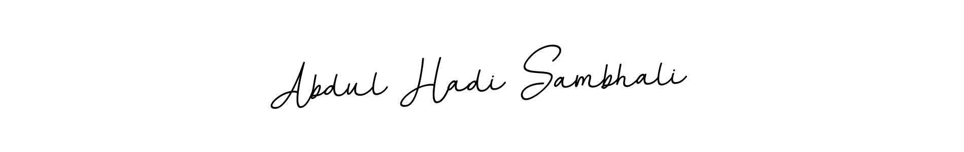 The best way (BallpointsItalic-DORy9) to make a short signature is to pick only two or three words in your name. The name Abdul Hadi Sambhali include a total of six letters. For converting this name. Abdul Hadi Sambhali signature style 11 images and pictures png
