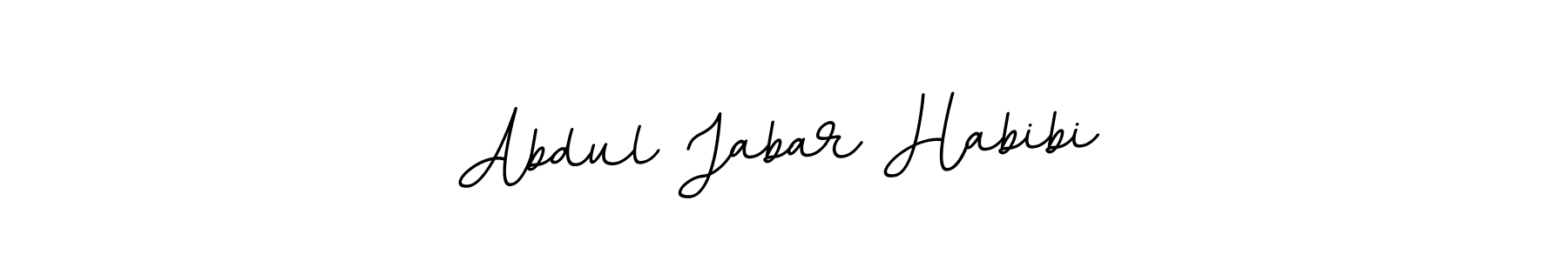 Design your own signature with our free online signature maker. With this signature software, you can create a handwritten (BallpointsItalic-DORy9) signature for name Abdul Jabar Habibi. Abdul Jabar Habibi signature style 11 images and pictures png