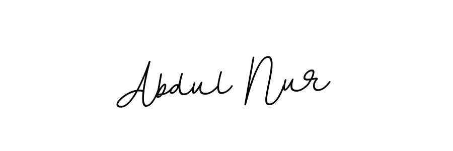 How to make Abdul Nur name signature. Use BallpointsItalic-DORy9 style for creating short signs online. This is the latest handwritten sign. Abdul Nur signature style 11 images and pictures png