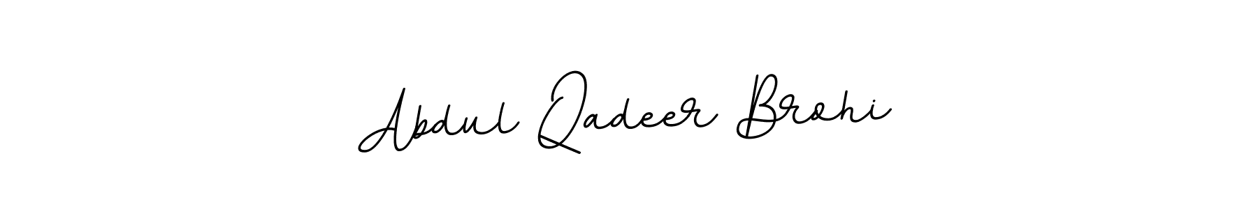 How to make Abdul Qadeer Brohi name signature. Use BallpointsItalic-DORy9 style for creating short signs online. This is the latest handwritten sign. Abdul Qadeer Brohi signature style 11 images and pictures png