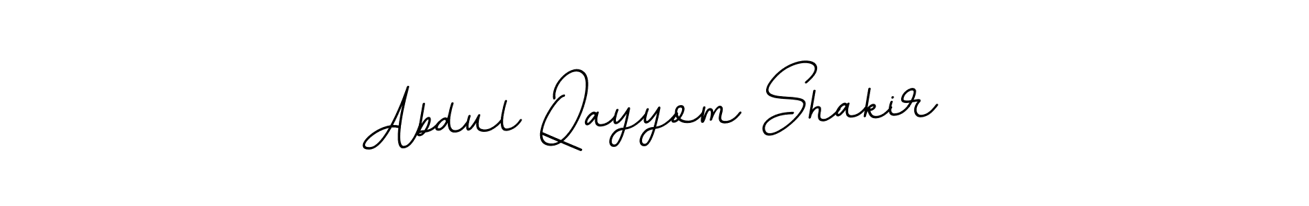 You should practise on your own different ways (BallpointsItalic-DORy9) to write your name (Abdul Qayyom Shakir) in signature. don't let someone else do it for you. Abdul Qayyom Shakir signature style 11 images and pictures png