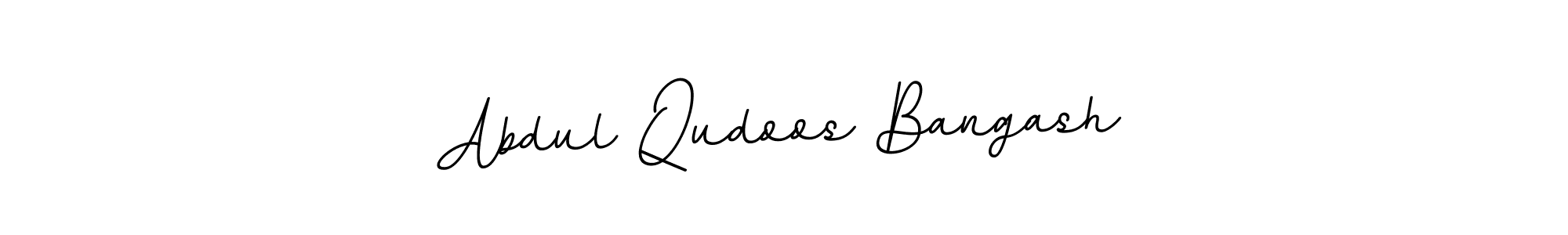 Use a signature maker to create a handwritten signature online. With this signature software, you can design (BallpointsItalic-DORy9) your own signature for name Abdul Qudoos Bangash. Abdul Qudoos Bangash signature style 11 images and pictures png