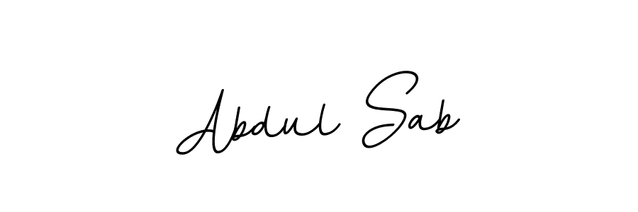 Use a signature maker to create a handwritten signature online. With this signature software, you can design (BallpointsItalic-DORy9) your own signature for name Abdul Sab. Abdul Sab signature style 11 images and pictures png