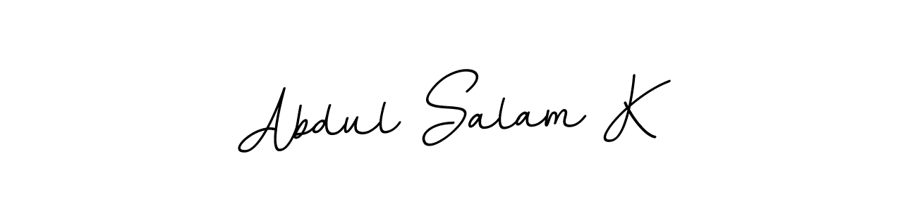 if you are searching for the best signature style for your name Abdul Salam K. so please give up your signature search. here we have designed multiple signature styles  using BallpointsItalic-DORy9. Abdul Salam K signature style 11 images and pictures png