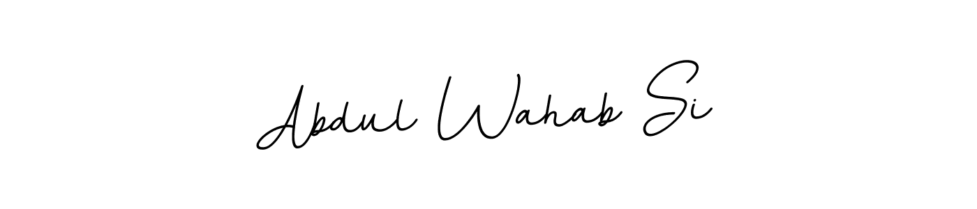 Make a beautiful signature design for name Abdul Wahab Si. With this signature (BallpointsItalic-DORy9) style, you can create a handwritten signature for free. Abdul Wahab Si signature style 11 images and pictures png