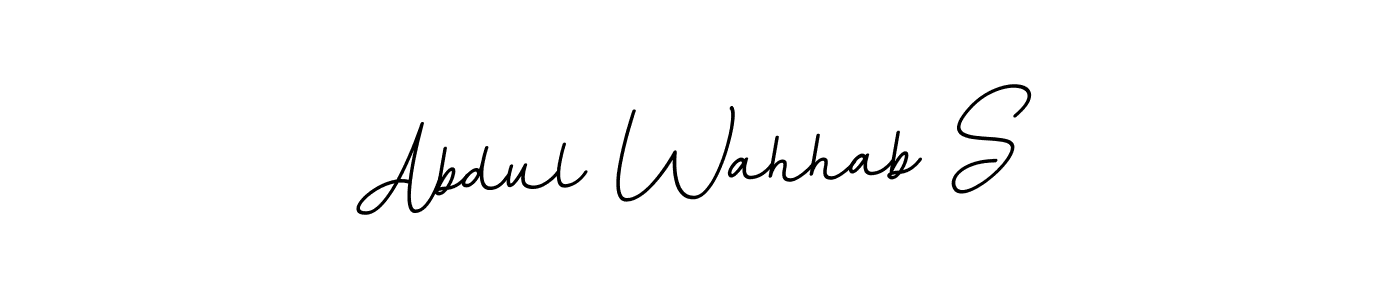The best way (BallpointsItalic-DORy9) to make a short signature is to pick only two or three words in your name. The name Abdul Wahhab S include a total of six letters. For converting this name. Abdul Wahhab S signature style 11 images and pictures png