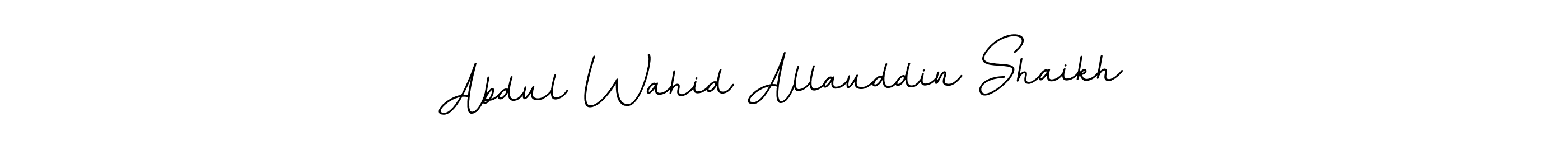 Make a beautiful signature design for name Abdul Wahid Allauddin Shaikh. With this signature (BallpointsItalic-DORy9) style, you can create a handwritten signature for free. Abdul Wahid Allauddin Shaikh signature style 11 images and pictures png