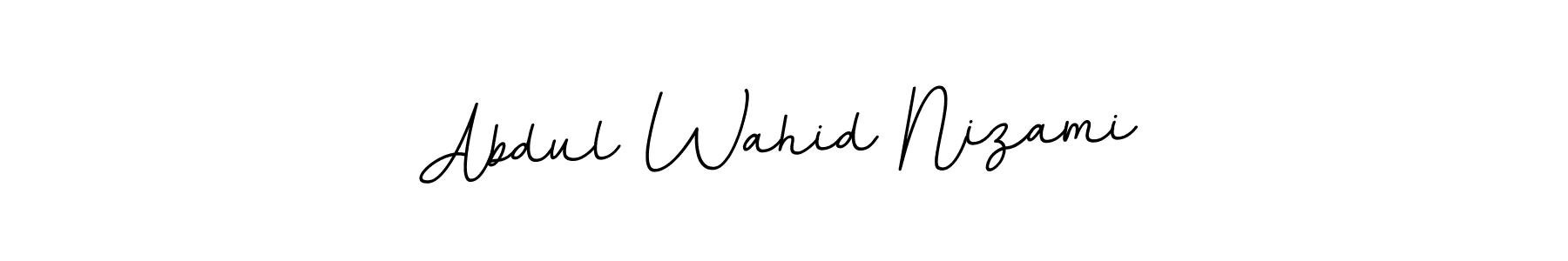 Use a signature maker to create a handwritten signature online. With this signature software, you can design (BallpointsItalic-DORy9) your own signature for name Abdul Wahid Nizami. Abdul Wahid Nizami signature style 11 images and pictures png