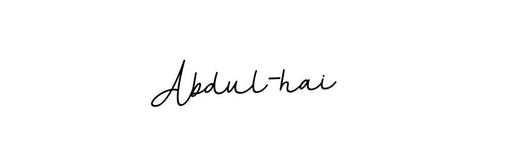 Design your own signature with our free online signature maker. With this signature software, you can create a handwritten (BallpointsItalic-DORy9) signature for name Abdul-hai . Abdul-hai  signature style 11 images and pictures png