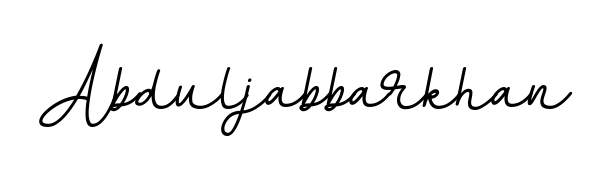Enhance your business communications with Abduljabbarkhan signature in BallpointsItalic-DORy9 lettering. Clean, modern, and universally compatible. Abduljabbarkhan signature style 11 images and pictures png