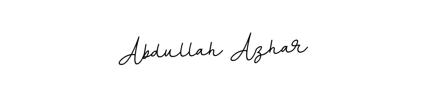 How to make Abdullah Azhar name signature. Use BallpointsItalic-DORy9 style for creating short signs online. This is the latest handwritten sign. Abdullah Azhar signature style 11 images and pictures png
