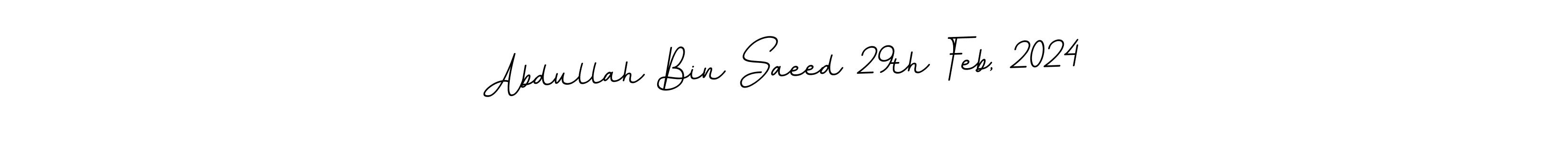 This is the best signature style for the Abdullah Bin Saeed 29th Feb, 2024 name. Also you like these signature font (BallpointsItalic-DORy9). Mix name signature. Abdullah Bin Saeed 29th Feb, 2024 signature style 11 images and pictures png