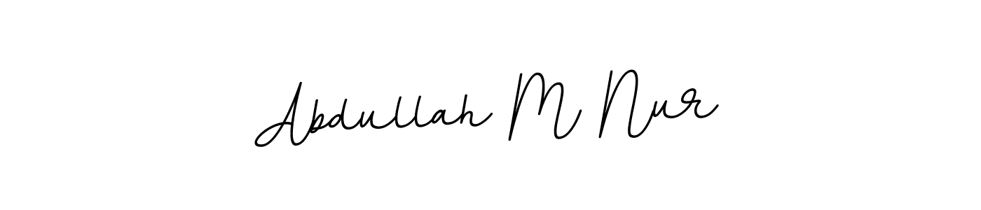 Create a beautiful signature design for name Abdullah M Nur. With this signature (BallpointsItalic-DORy9) fonts, you can make a handwritten signature for free. Abdullah M Nur signature style 11 images and pictures png