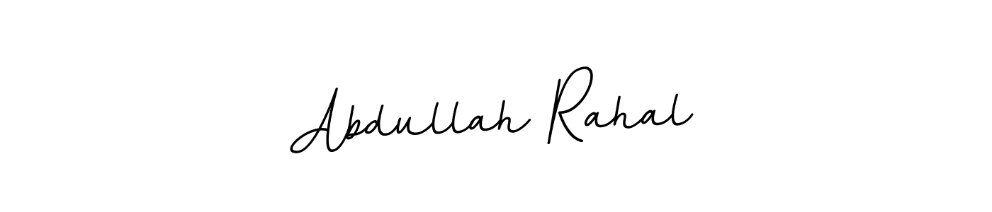 How to make Abdullah Rahal name signature. Use BallpointsItalic-DORy9 style for creating short signs online. This is the latest handwritten sign. Abdullah Rahal signature style 11 images and pictures png