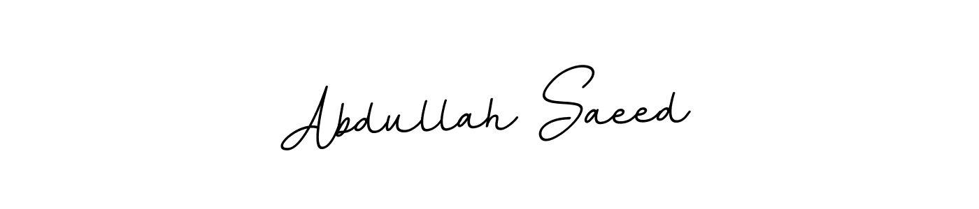 How to make Abdullah Saeed name signature. Use BallpointsItalic-DORy9 style for creating short signs online. This is the latest handwritten sign. Abdullah Saeed signature style 11 images and pictures png