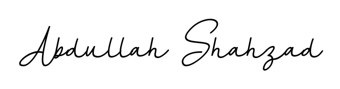 Give your name Abdullah Shahzad an exquisite flair with the BallpointsItalic-DORy9 script font. Ideal for contracts, resumes, and formal letterheads. Abdullah Shahzad signature style 11 images and pictures png